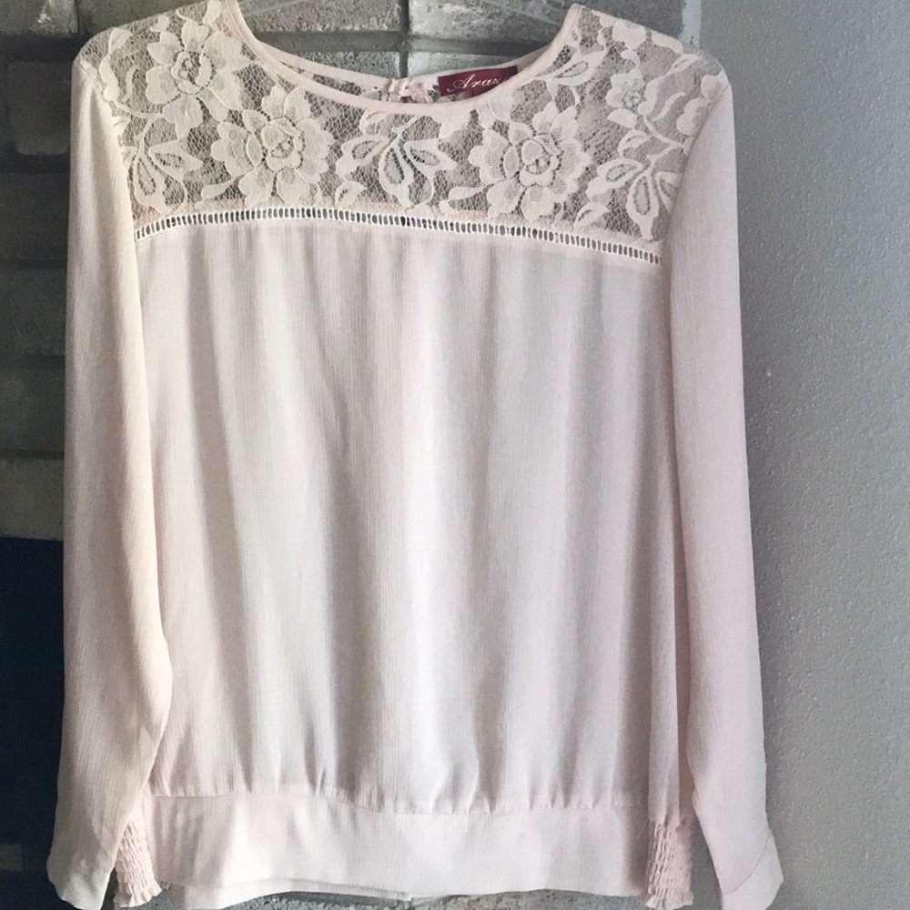 Plus size long sleeve blouse